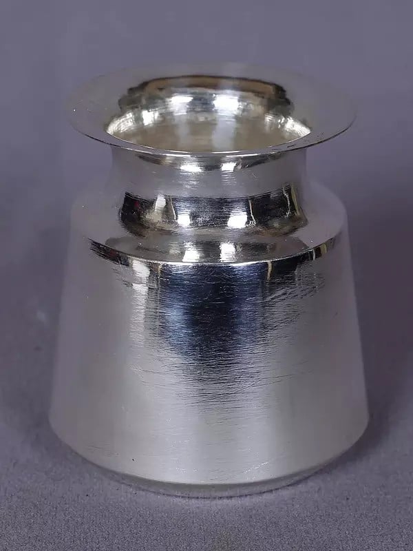 Plain Silver Pooja Kalash From Nepal | Silver Ritual Item