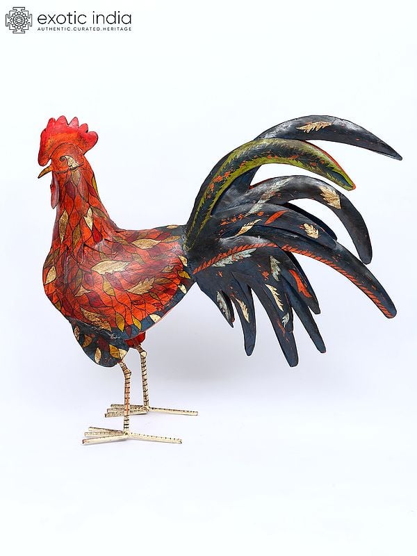 27" Colorful Rooster | Decorative Statue