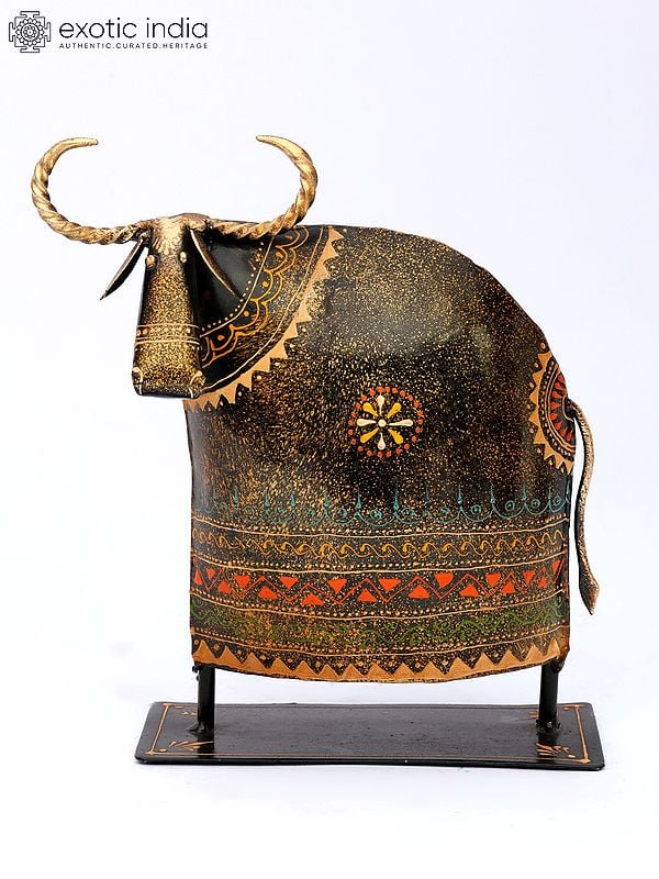 8" Hand-Painted Decorative Buffalo | Home Decor