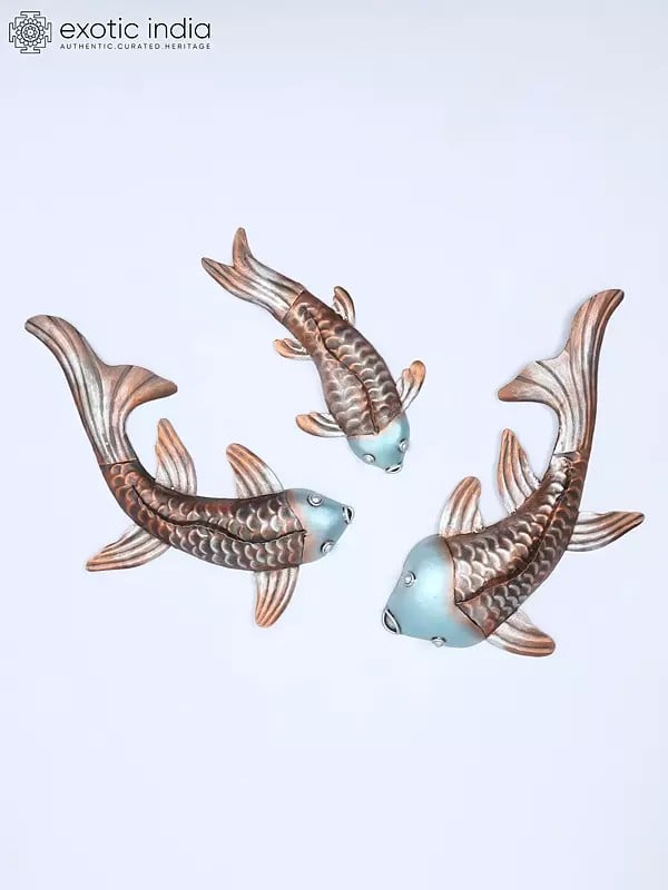 18" Fish Family Wall Art | Home Decor | Set of Three