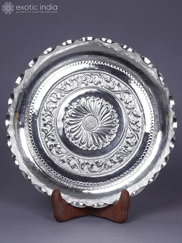 Pure Silver Pooja Thali For Auspicious Occasion | Ritual Item