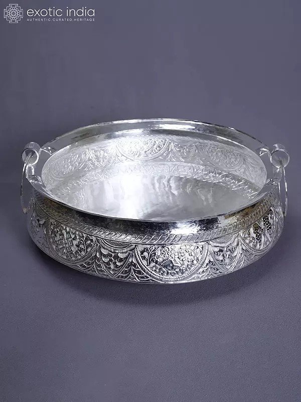 Engraved Pure Silver Kharkulo From Nepal | Ritual Item