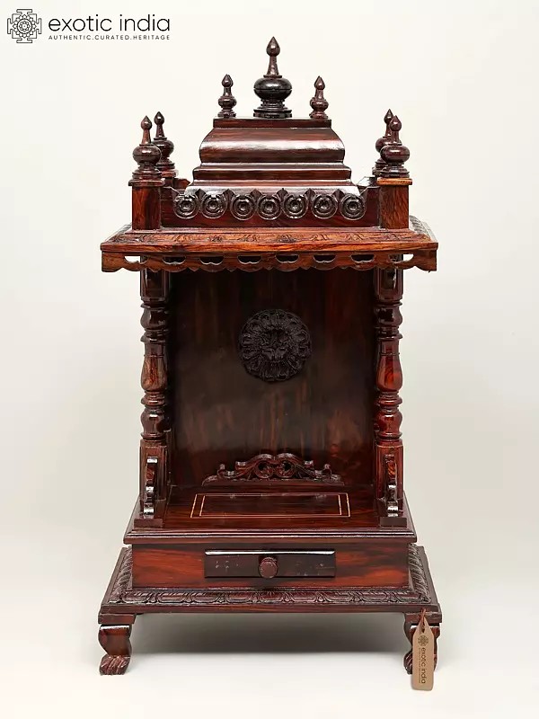 31" Designer Pooja Temple in Wood
