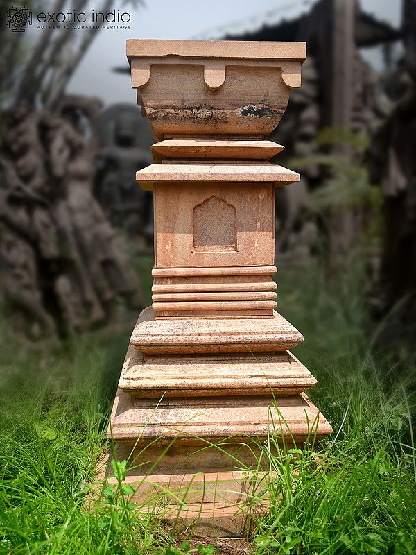 38" Plant Pot | Sandstone Statue | Exquisite Handmade Indian Art