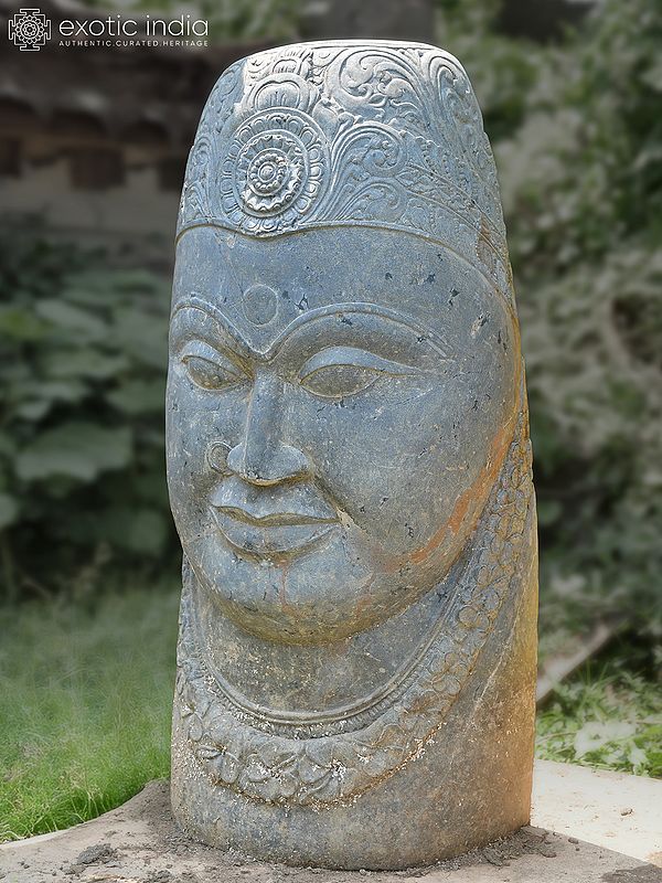 30" Lady Bust | Granite Stone Statue | Exquisite Handmade Indian Art