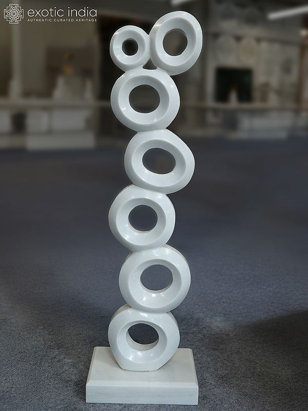 52" Ring Balance - 2.0 | Abstract Modern Art | Marble Sculpture | Exquisite Indian Art