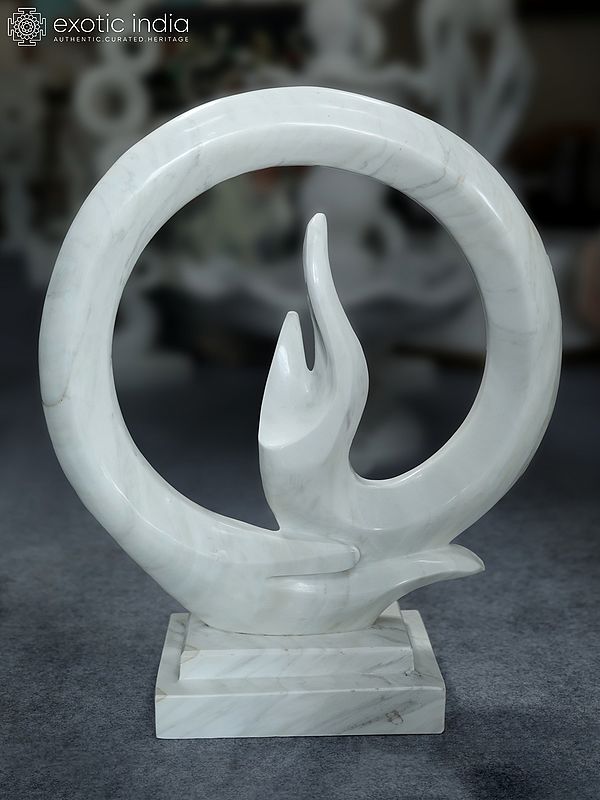 30" Storing The Energy | Modern Art Marble Statue | Exquisite Indian Art