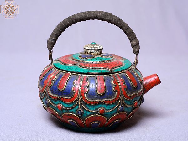 5" Stone Setting Flat Kettle | Made In Nepal
