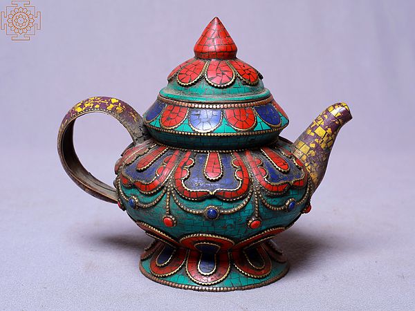 6" Kettle with Stone Setting | Made In Nepal