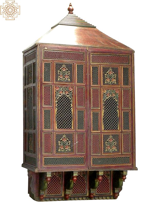 84" Large Designer Wooden Temple