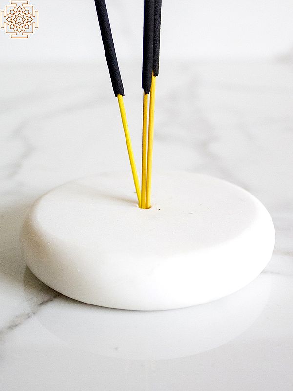 Carrara Incense Holder In Marble