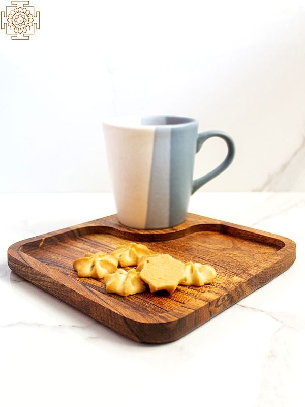 Wooden CNC Coffee Cookie Platter