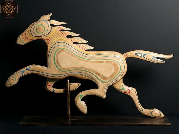 Race Of Life - Large Horse | Iron And Wood Home Decor