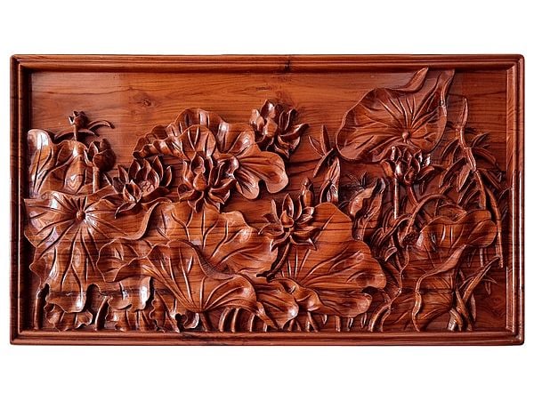 Wooden Flower Wall Hanging Panel