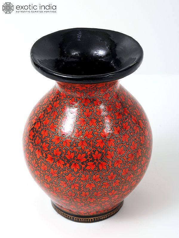 7" Hand-Painted Superfine Papier Mache Vase