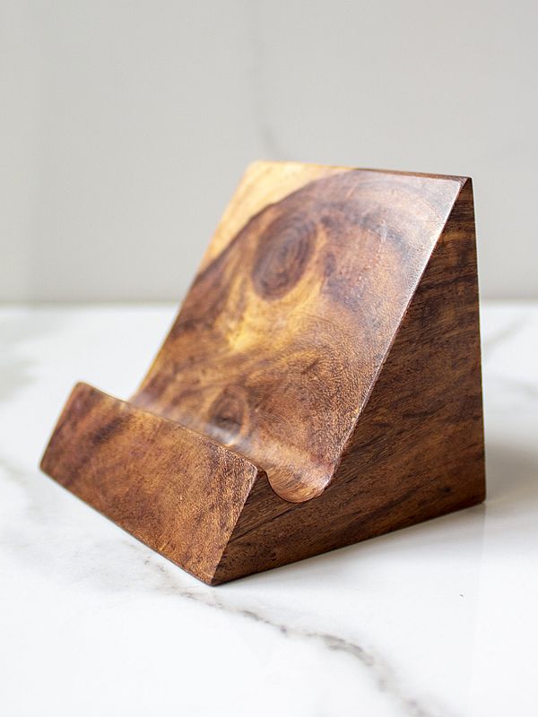 4" Small Rosewood Slope Mobile Stand