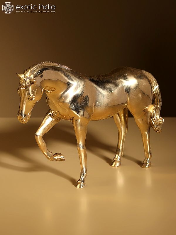 8" Decorative Horse Figurine | Brass Statue
