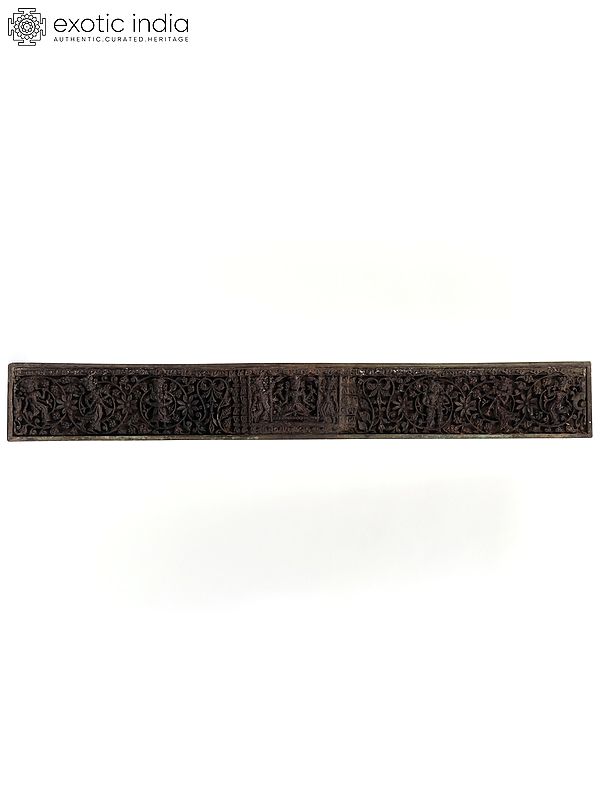 48" Large Wood Carved Panel | Wall Decor