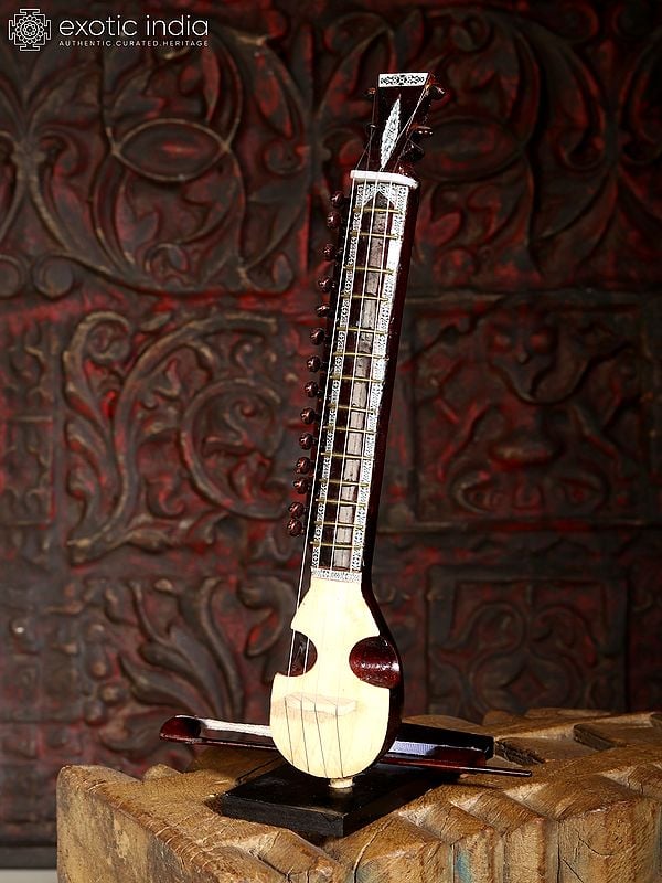 Wooden Esraj - Musical Instrument | Home Decor