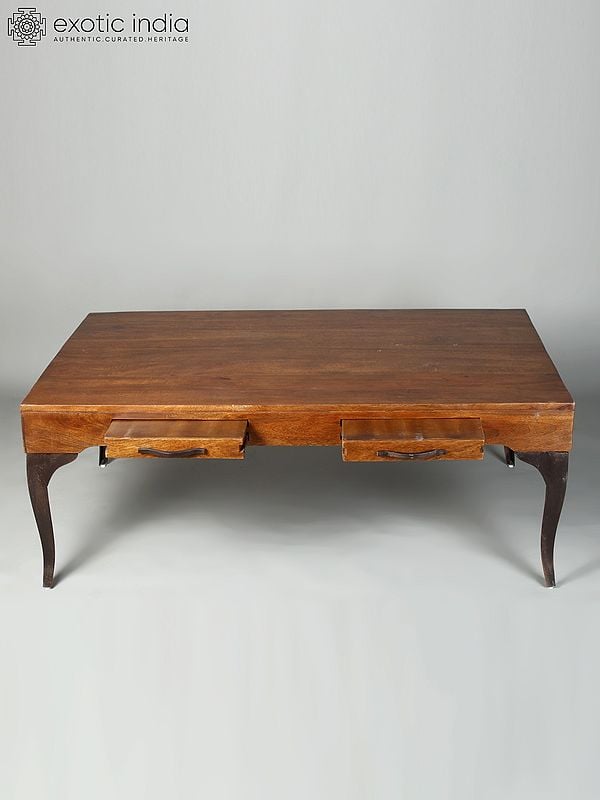 48" Large Traditional Wooden Coffee Table