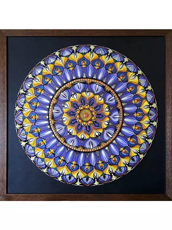 Purple Dutch Iris Flower | Acrylic On Mdf Board | Wood Panel