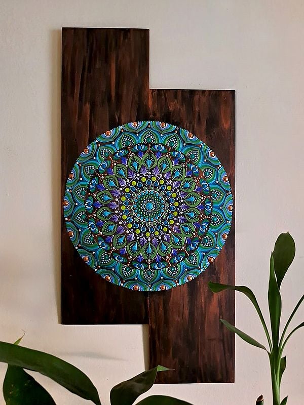 Teal Cremon | Acrylic on MDF Board | Wood Panel