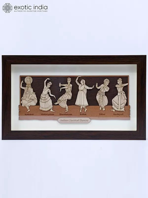 Indian Classical Dances | Wood Carved Frame | Wall Hanging
