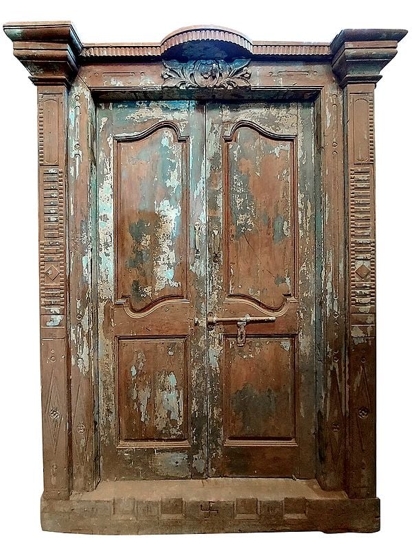 80" Large Handmade Door With Frame | From Rajasthan