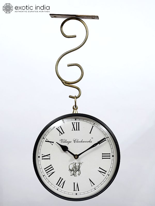 9"  Designer Platform Clock with Roman Counting | Wall Hanging
