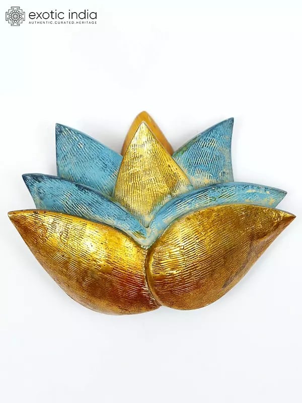 5" Wall Hanging Lotus in Brass | Wall Decor