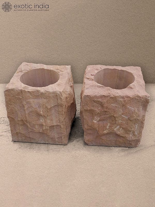 10" Set Of 2 Planter | Jaisalmer Sandstone