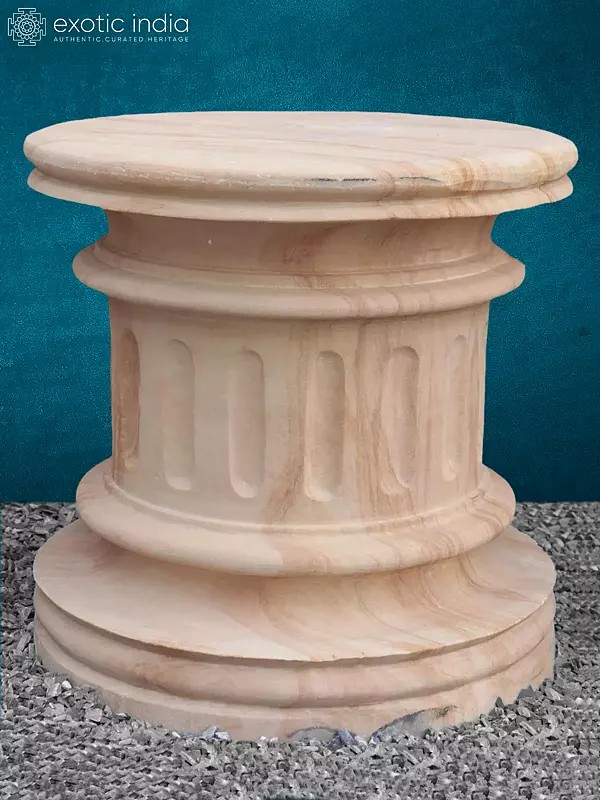 18” Stand In Khatu Sandstone | Home Décor | Handmade