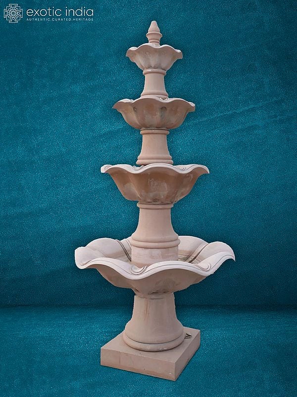 132” Sand Stone Water Fountain | Pink sand stone