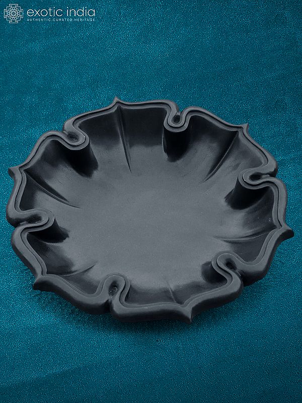 15" Bowl In Rajsthan Black Marble | Decorative Bowl | Designer Bowl