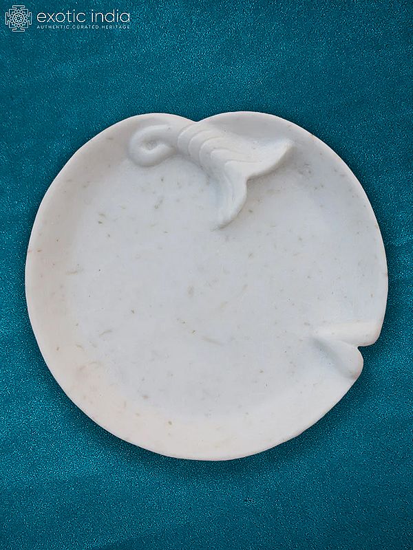 6” Bowl/Plate In Rajasthan White Marble | Handmade | Kitchen Bowl