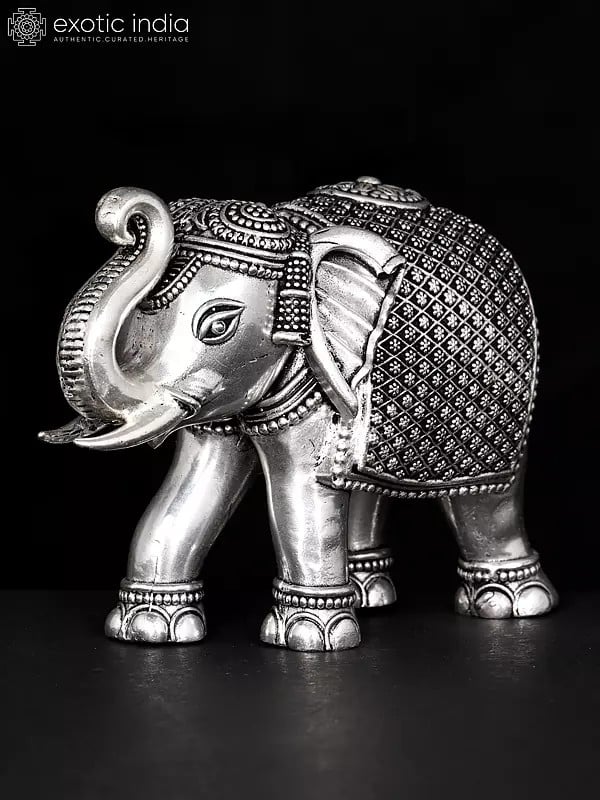 Small Superfine Decorative Elephant Statue with Upraised Trunk | Multiple Sizes Brass Table Decor