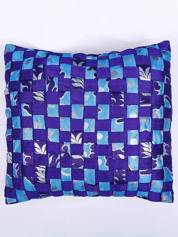Ribbon Weave Pattern Silk Cushion Cover