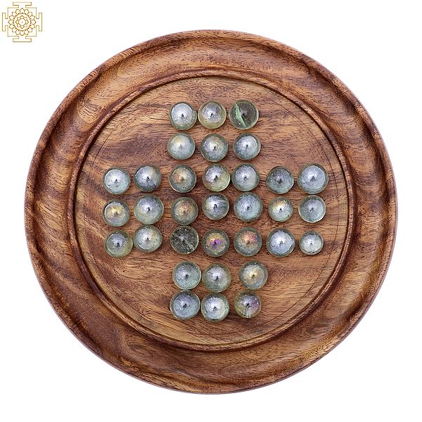 Indian Wooden Solitaire Game