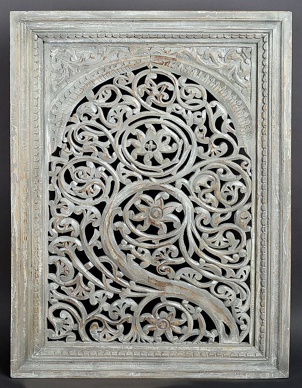 42" Lattice Wall Panel | Wooden Panel  | Handmade Art | Made In India