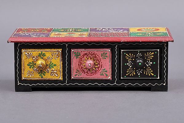 11" Hand Painted Decorated Boxes | Mango Wood | Handmade | Made In India