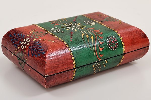 6" Hand Painted Decorated Boxes | Handmade Mango Wood Boxes | Made in India