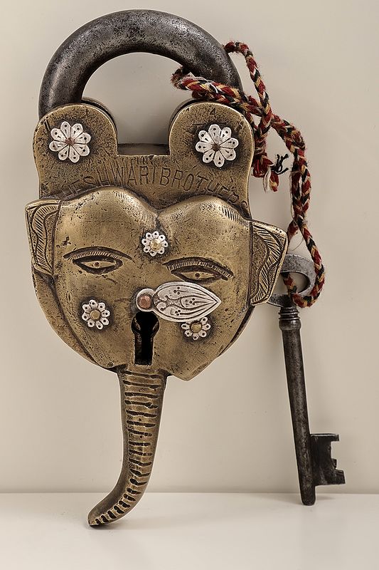 7" Brass Lock and key | Lock and key | Handmade Art | Made In India