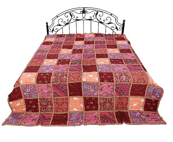 "Assorted" Patchwork Reversible Quilt From Jaipur