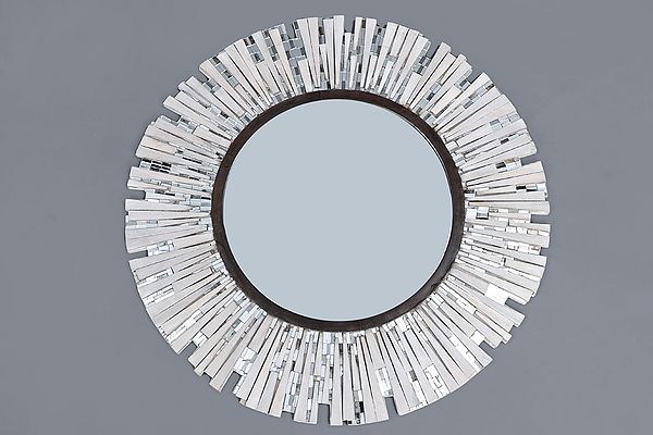 31" Designer Round Bathroom Mirror