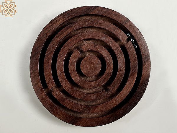 Wooden Labyrinth Board Game Ball in Maze Puzzle | Handmade