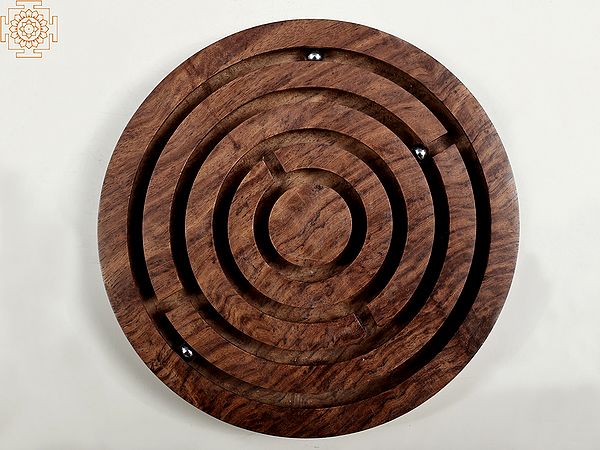 Wooden Game Ball in Maze Puzzle | Handmade