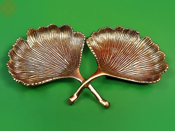 14" Brass Oyster Joint Platter | Handmade