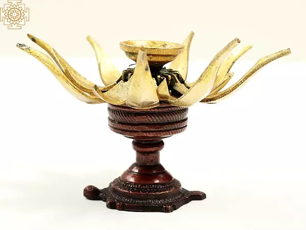 4" Handmade Decorative Lotus Candle Stand