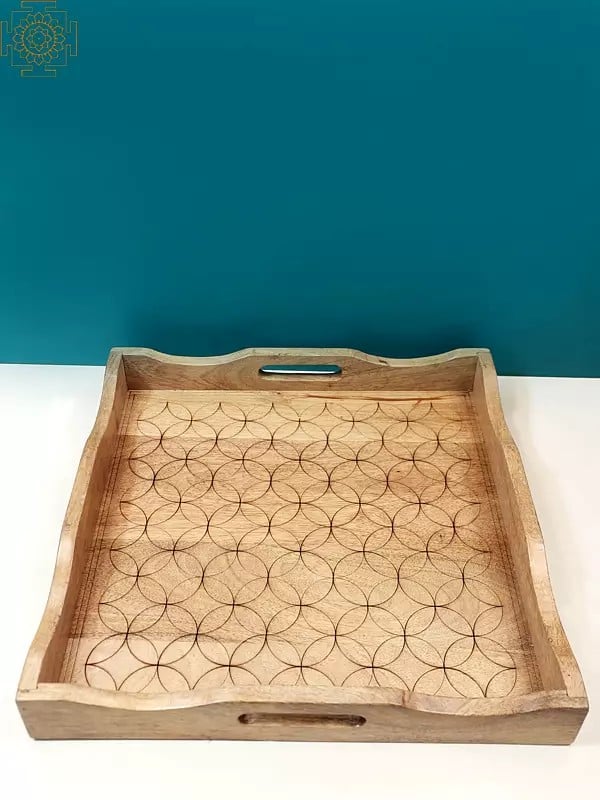 18" Decorative Wooden Tray | Handmade