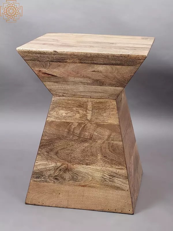 22" Wooden Design Stool with Great Shape | Handmade